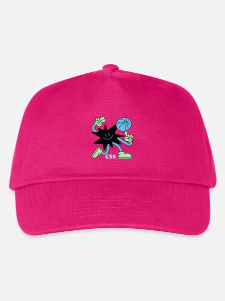 Moderner Cartoon-Basketballstar - Kinder Basecap - Fuchsia
