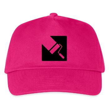 Painter Craft Paint Roller Motif - Kids’ Baseball Cap - fuchsia - Front