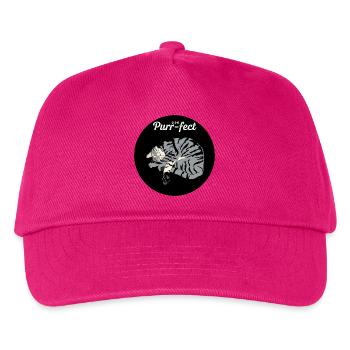 Purr-fect Sleeping Cat - Kids’ Baseball Cap - fuchsia - Front