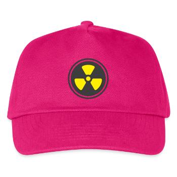Strahlenwarnung Feststoff-Ikon-Nuclea-Symbol - Kinder Basecap - Fuchsia - Vorne