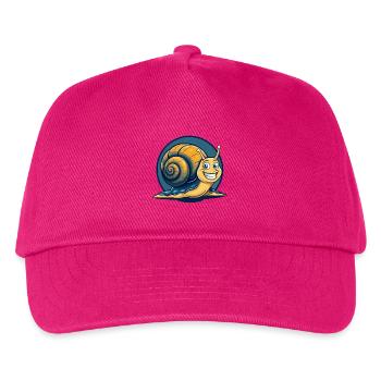 Snail Kawaii Maskottchen Cartoon-Charakter-Clipart-Logo - Kinder Basecap - Fuchsia - Vorne