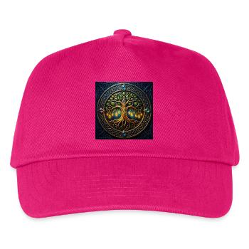 Mystic Tree mit Juwelen und Knoten - Kinder Basecap - Fuchsia - Vorne