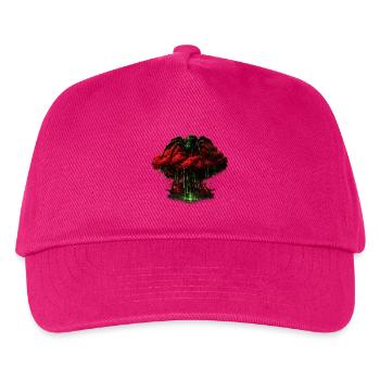 Green spider magic over red cloud - Kids’ Baseball Cap - fuchsia - Front