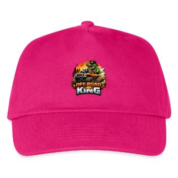 Offroad King Dino - Kids’ Baseball Cap - fuchsia - Front