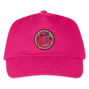 2 Almost Birthday Race Car - Kids’ Baseball Cap - fuchsia - Front