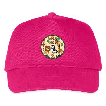 WILD ONE Animal Joy Circle Badge - Kids’ Baseball Cap - fuchsia - Front