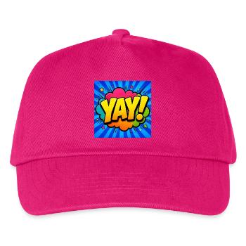 Energetic Comic Lettering – Pop Art Design - Kids’ Baseball Cap - fuchsia - Front