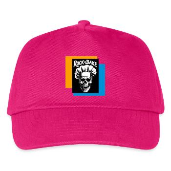 Rock and Bake Skull Cook - Kids’ Baseball Cap - fuchsia - Front