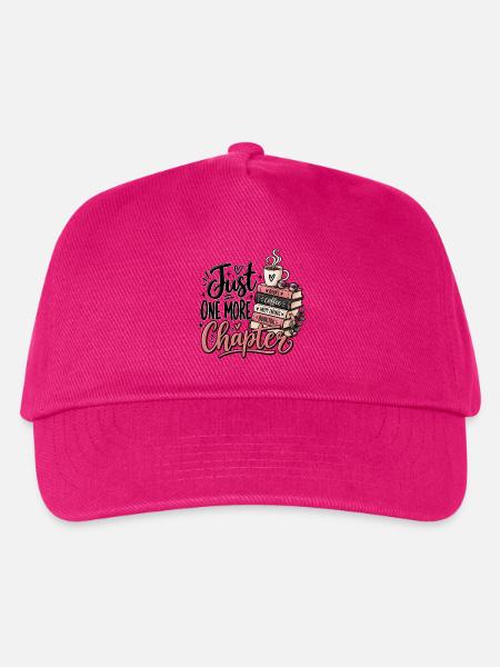Just One More Chapter – Bücher & Kaffee - Kinder Basecap - Fuchsia