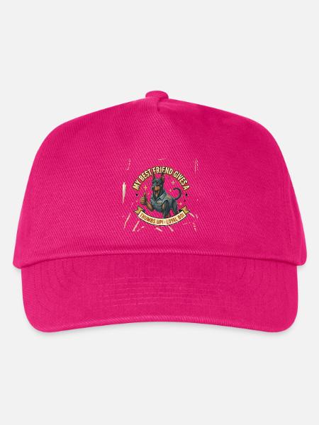 Dobermann auf JA, das ist okay. - Kinder Basecap - Fuchsia