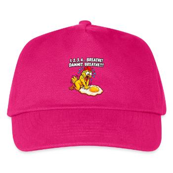 Ängstliches Küken-Atem-Meme - Kinder Basecap - Fuchsia - Vorne