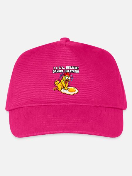 Ängstliches Küken-Atem-Meme - Kinder Basecap - Fuchsia