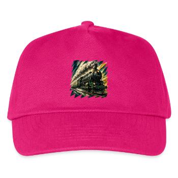 Dampfzug Prisma Collage - Kinder Basecap - Fuchsia - Vorne