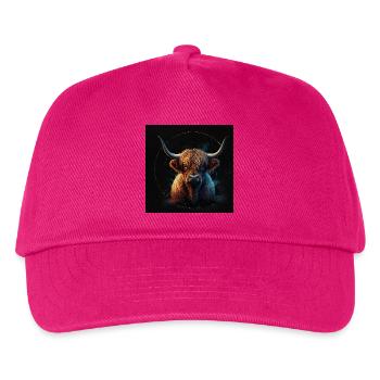 Highland Rind - Kinder Basecap - Fuchsia - Vorne