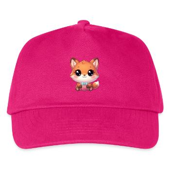 Kawaii Chibi Fuchs - Kinder Basecap - Fuchsia - Vorne