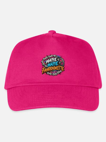 Hätte Hätte Fahrradkette – Lustiges Geschenk - Kinder Basecap - Fuchsia