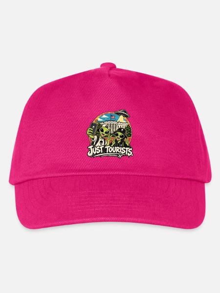 Alien Selfie – Just Tourists - Kinder Basecap - Fuchsia