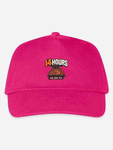 14 Hours And Then This – Lustiger 3D Druck Fehldru - Kinder Basecap - Fuchsia