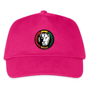 Rastafari Löwenkreis Design - Kinder Basecap - Fuchsia - Vorne