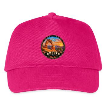 Arches Nationalpark Utah Wüste Urlaub Vintage - Kinder Basecap - Fuchsia - Vorne