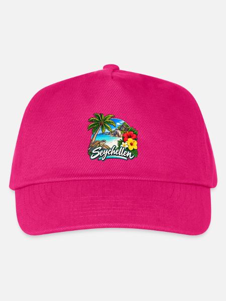 Seychellen – Traumstrand, Palmen & Paradies - Kinder Basecap - Fuchsia
