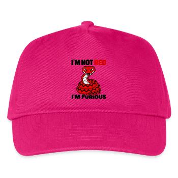 Wütende Rote Schlange – Ich bin nicht rot, ich bin wütend - Kinder Basecap - Fuchsia - Vorne
