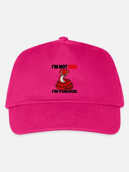 Wütende Rote Schlange – Ich bin nicht rot, ich bin wütend - Kinder Basecap - Fuchsia