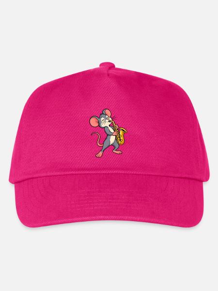 Maus mit Saxophon - Kinder Basecap - Fuchsia