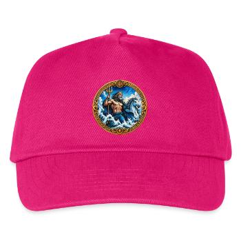 Poseidon auf rauen Wellen - Kinder Basecap - Fuchsia - Vorne