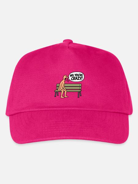 Lustiger verrückter Cartoon – Witz über imaginäre Freunde - Kinder Basecap - Fuchsia