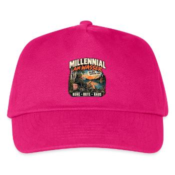 Millennial am Wasser – Slavic Weekend Mode - Kinder Basecap - Fuchsia - Vorne