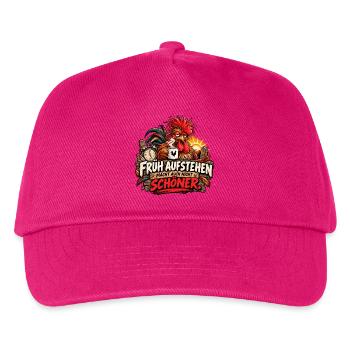 Früh aufstehen. - Kinder Basecap - Fuchsia - Vorne