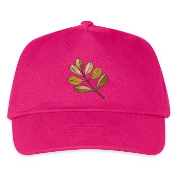 Blätter - Kinder Basecap - Fuchsia - Vorne