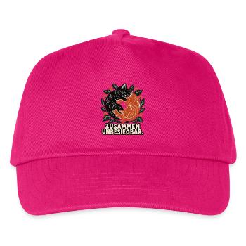 Zusammen unbesiegbar - Kinder Basecap - Fuchsia - Vorne