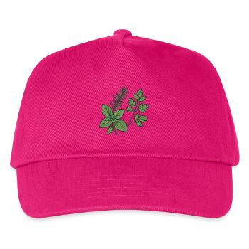 Herbs & Kitchen Garden – Motiv Geschenkidee. - Kinder Basecap - Fuchsia - Vorne