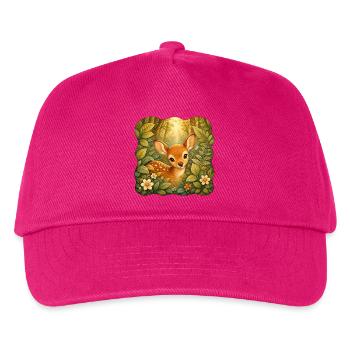 Reh im Goldwald - Kinder Basecap - Fuchsia - Vorne