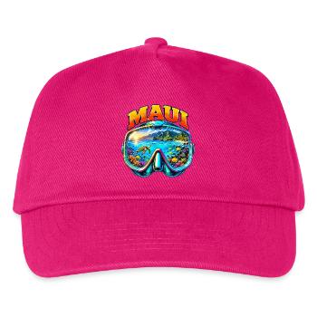 Maui Hawaii Taucher Schnorcheln Urlaub - Kinder Basecap - Fuchsia - Vorne