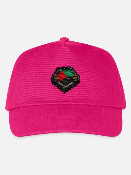 Flagge von Martinique Hyperrealistische Streetwear - Kinder Basecap - Fuchsia