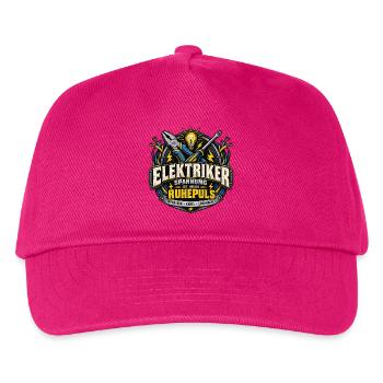 Elektriker – Spannung ist mein Ruhepuls - Kinder Basecap - Fuchsia - Vorne