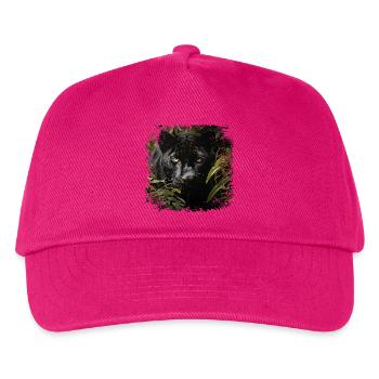 Dschungelpanther mit Goldaugen - Kinder Basecap - Fuchsia - Vorne