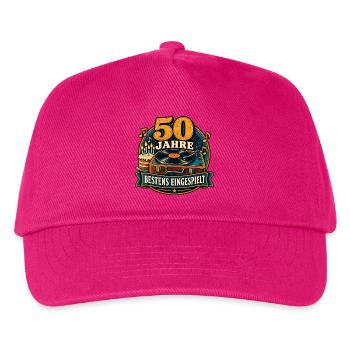 50 Jahre – Bestens eingespielt - Kinder Basecap - Fuchsia - Vorne