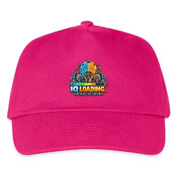 IQ Loading Gehirn Neon Design - Kinder Basecap - Fuchsia - Vorne