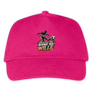 Fußball Motivation - Kinder Basecap - Fuchsia - Vorne