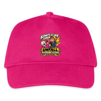Elektriker – Schwarzer Humor mit Stecker - Kinder Basecap - Fuchsia - Vorne