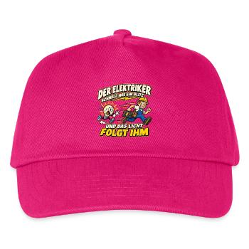 Elektriker – Schnell wie ein Blitz - Kinder Basecap - Fuchsia - Vorne