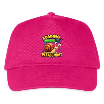Lustige Ladeschnecke - Kinder Basecap - Fuchsia - Vorne