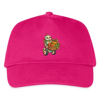 Ernteroboter mit Obstkorb - Kinder Basecap - Fuchsia - Vorne