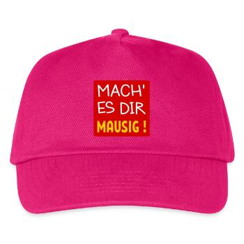 MAUSIGES LEBEN LEBENSMOTTO - Kinder Basecap - Fuchsia - Vorne