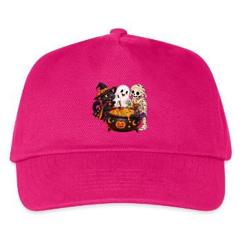 Fröhliche Halloween Runde - Spaß am Hexenkessel - Kinder Basecap - Fuchsia - Vorne