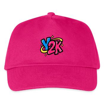 GEN Z ZITIERT TYPOGRAFIEDESIGN – Y2K - Kinder Basecap - Fuchsia - Vorne